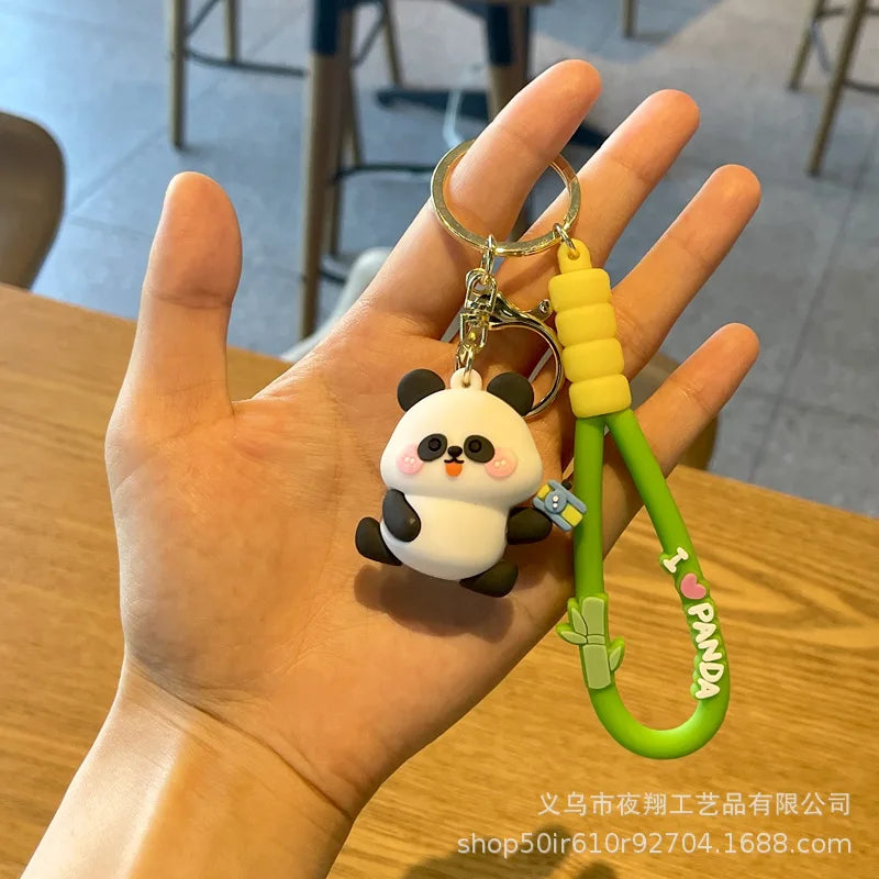 Adorable Kung Fu Panda Keychain - Soft Plastic Travel Pendant