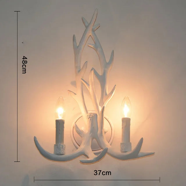 Vintage Deer Horn Pendant Light - Industrial Antler Chandelier