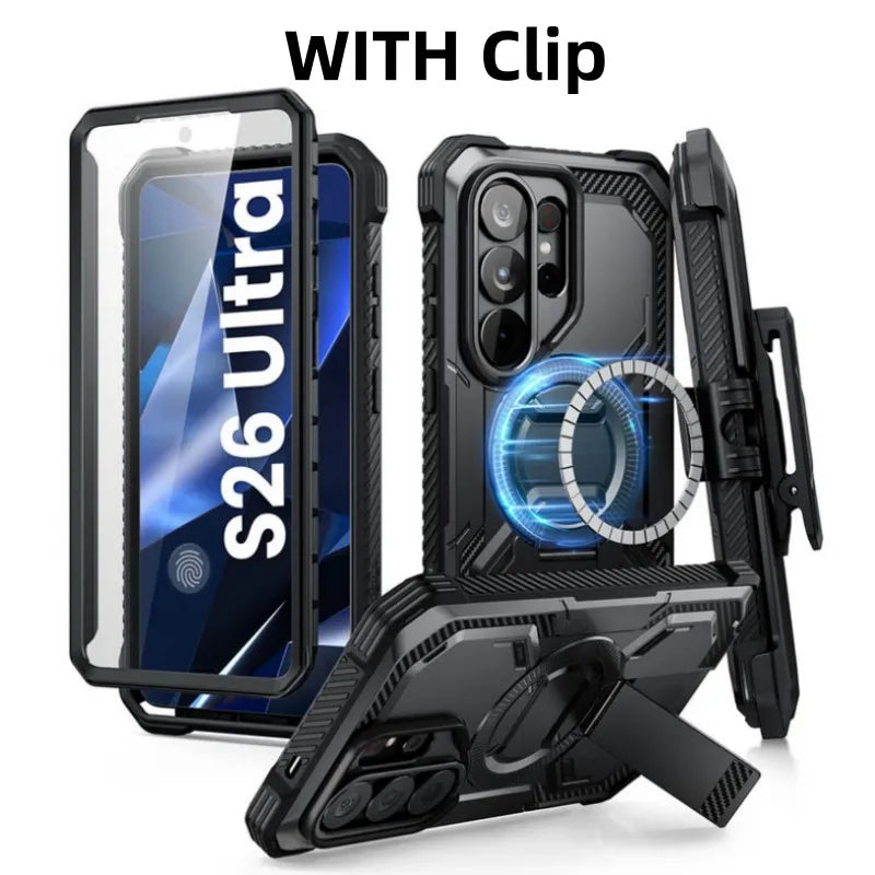 I-BLASON Rugged Armor Case for Samsung Galaxy S26 Ultra - Screen Protector & Stand