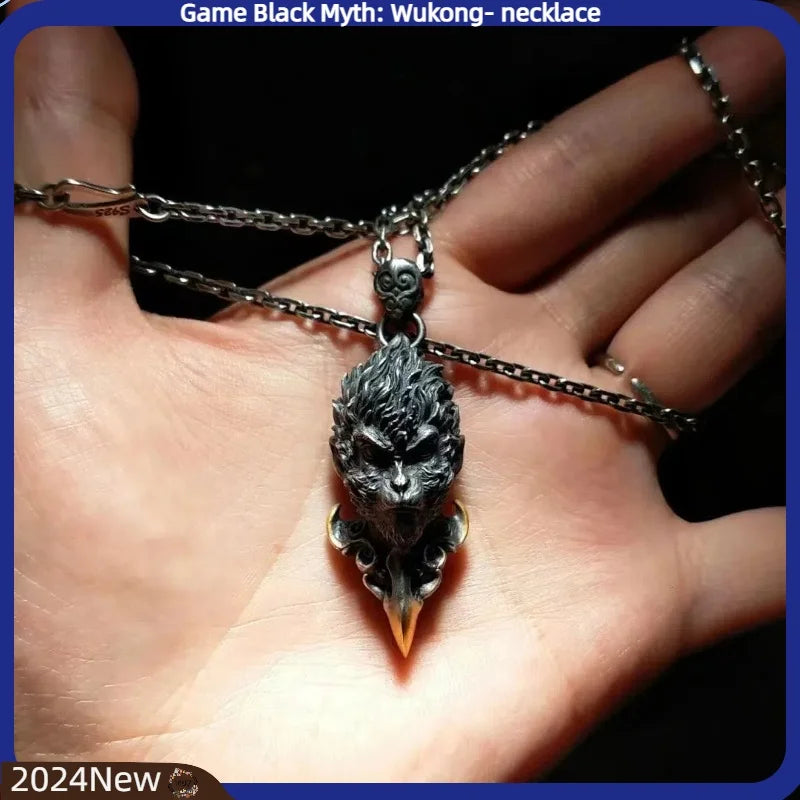 Black Myth Wukong Dark Pendant - Vintage Anime Game Accessory