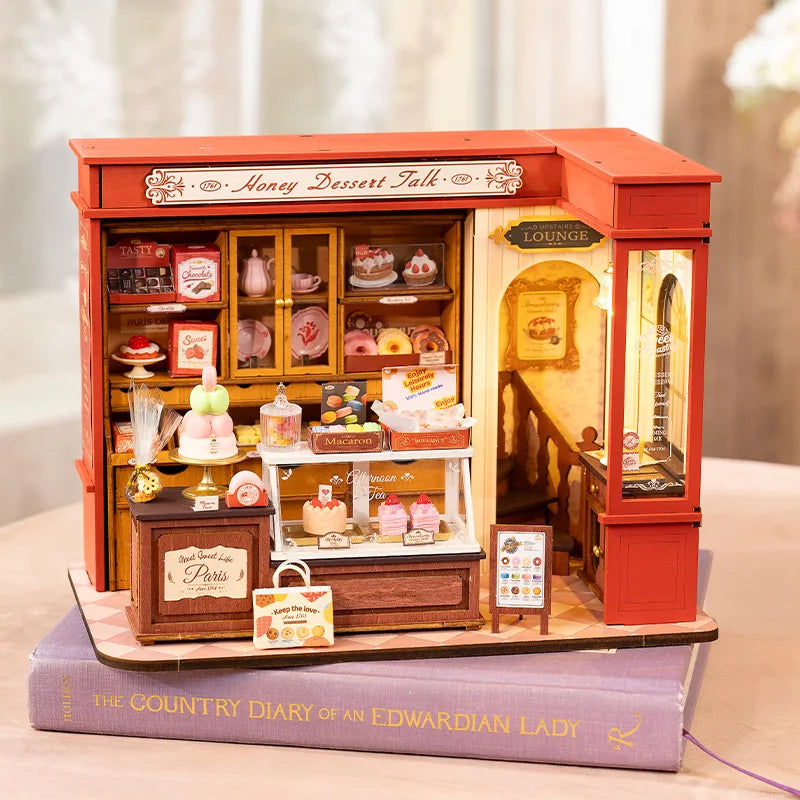 Robotime Rolife Honey Dessert Talk Miniature Dollhouse 3D Puzzle Kit