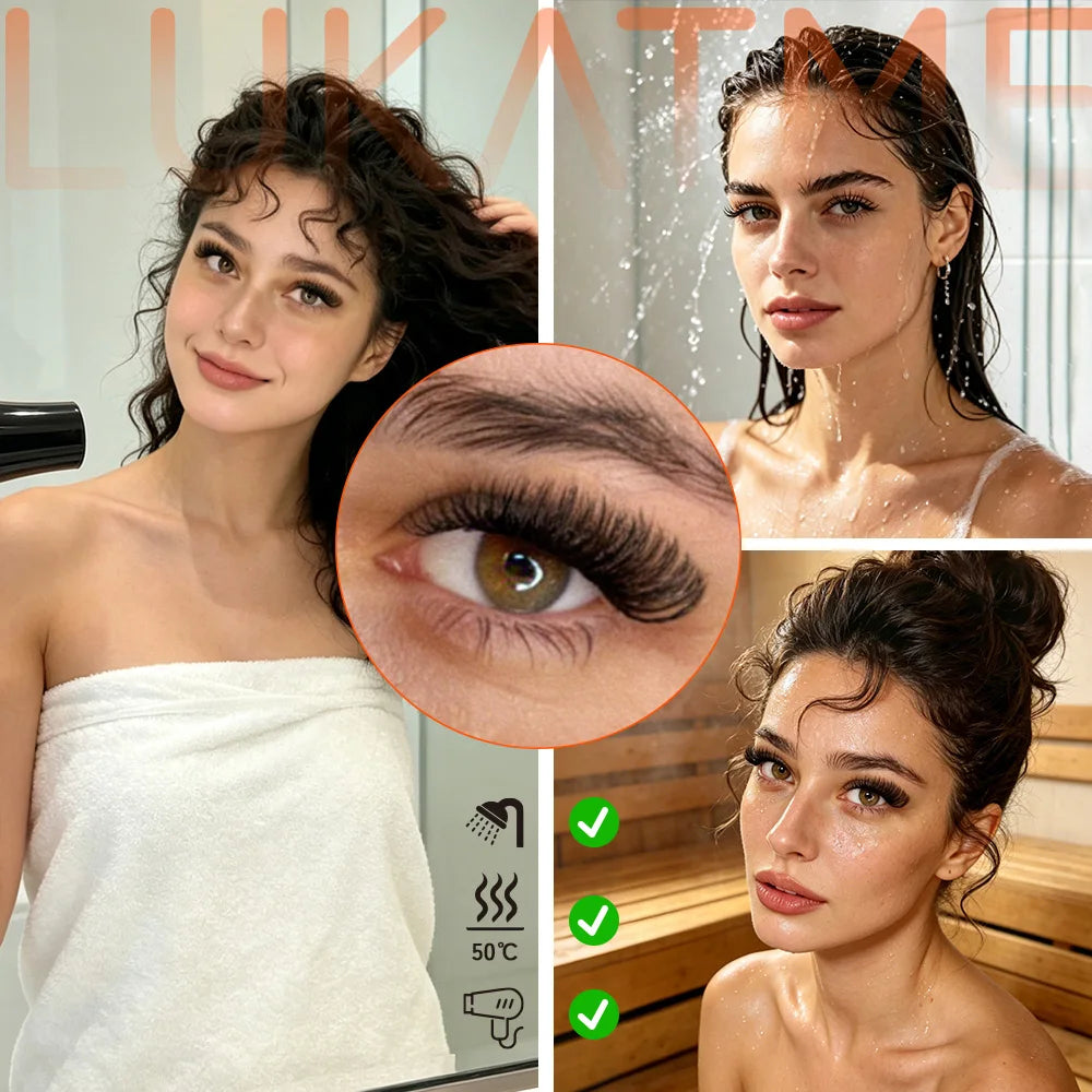 LUKATME 8PC Premade YY W Shape Curl Eyelash Extensions Mix Style