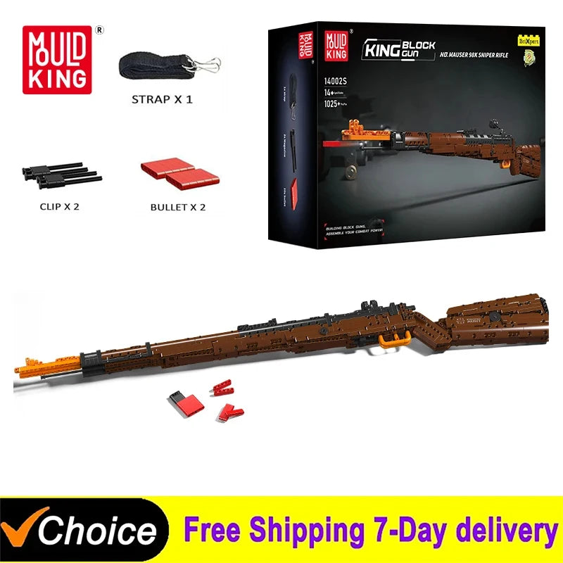 MOULD KING Creative Kar98K Building Blocks Sniper Rifle Model Set