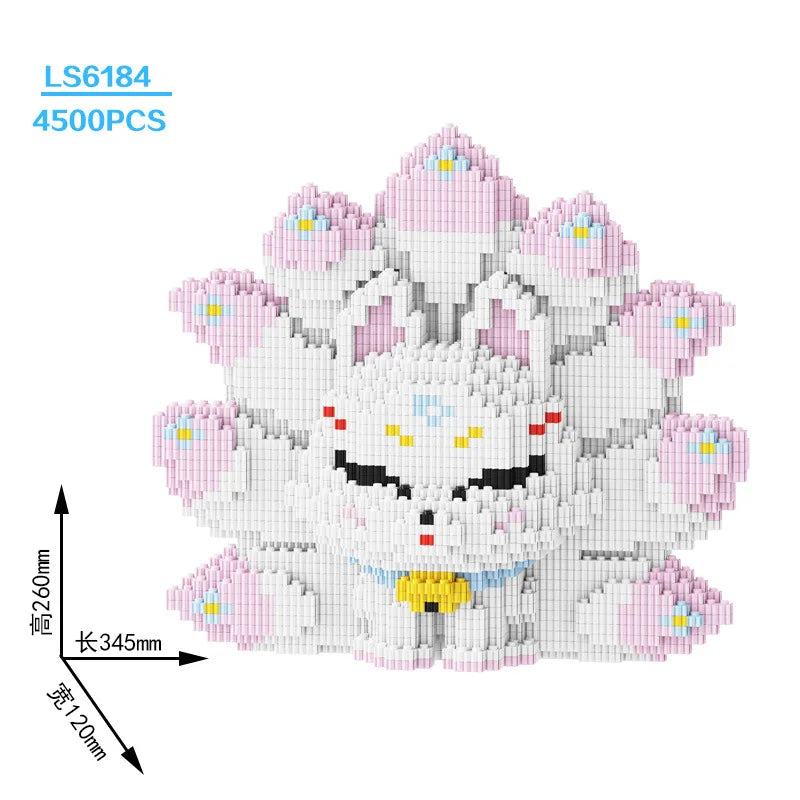 Nine Tailed Fox Building Block Toy - Fun STEM Assembly for Kids