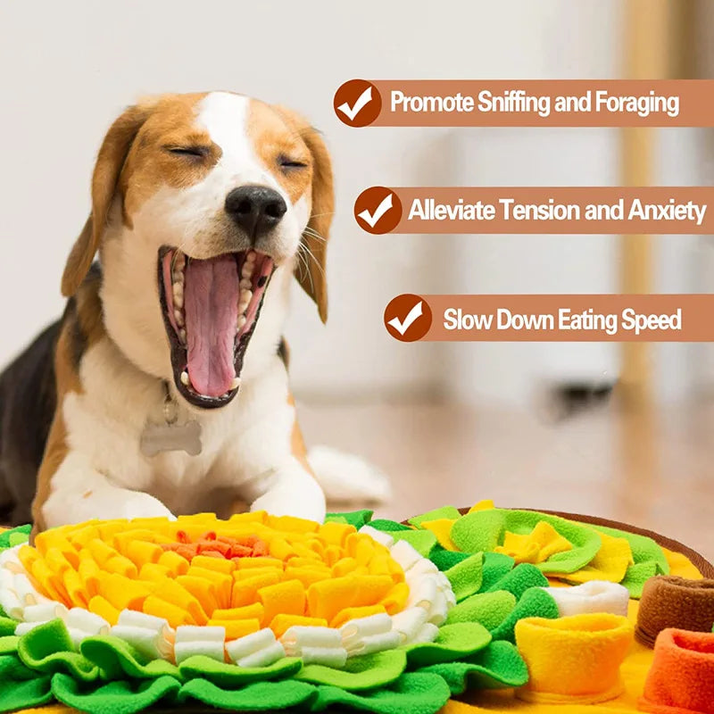 Interactive Dog Snuffle Mat - Anxiety Relief & Fun Squeaky Toy