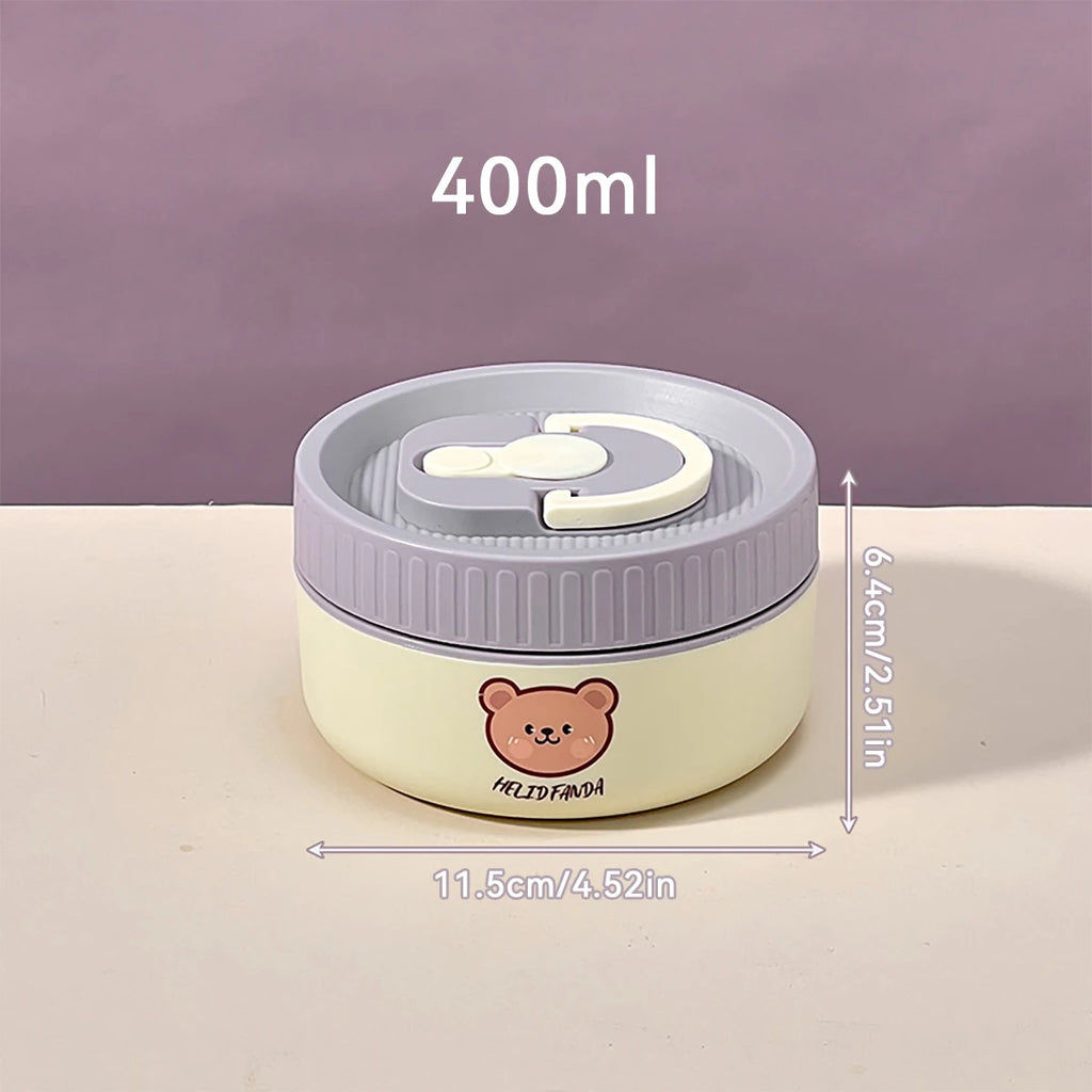 Cute Portable Thermal Stainless Steel Lunch Box for Kids