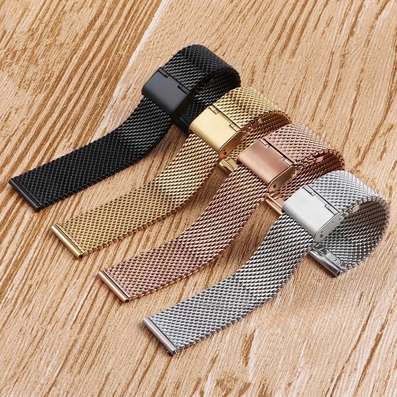 Universal Milanese Watchband - 18mm to 24mm Stainless Steel Strap