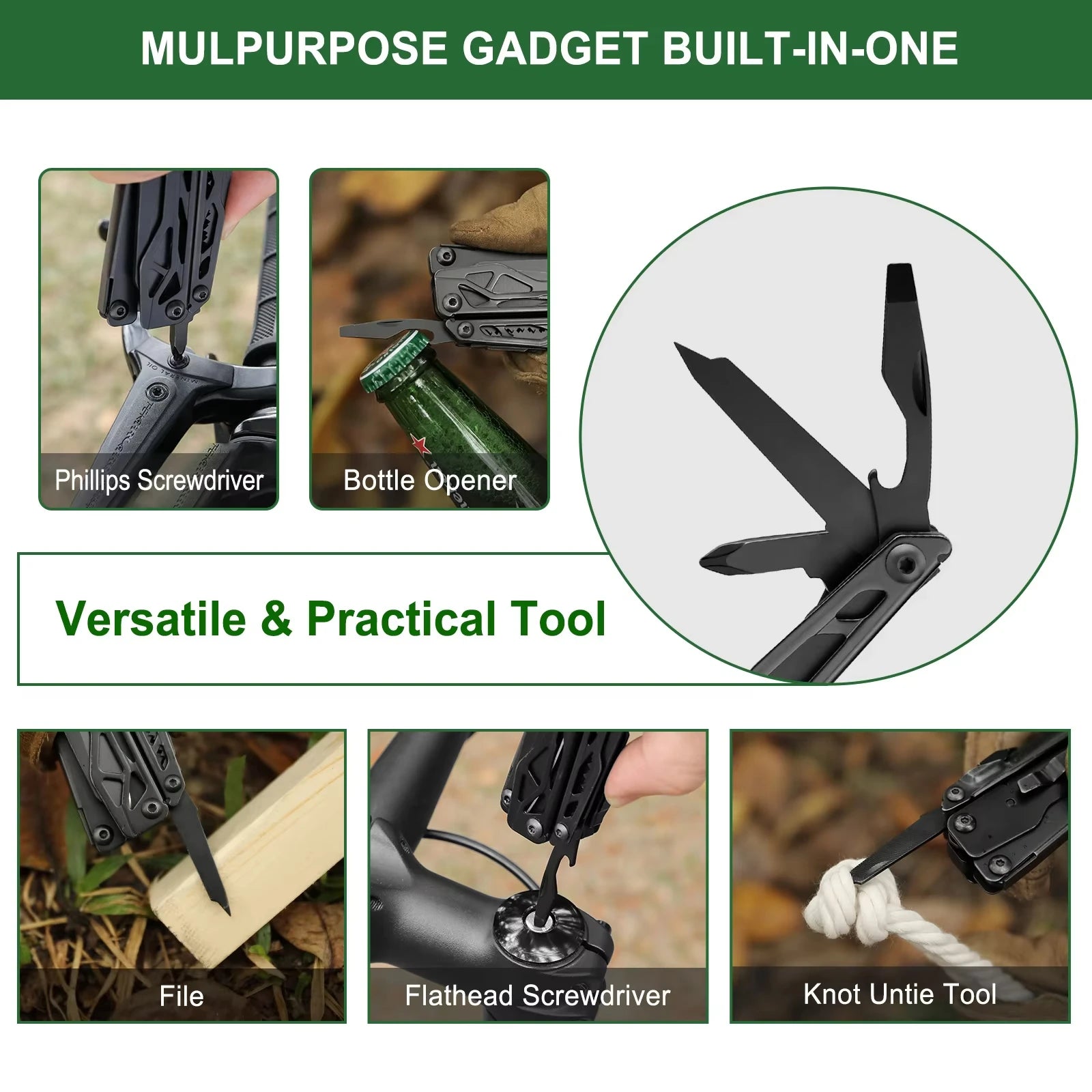 NexTool 11-in-1 Multi-Function Survival Pliers & Scissors Kit
