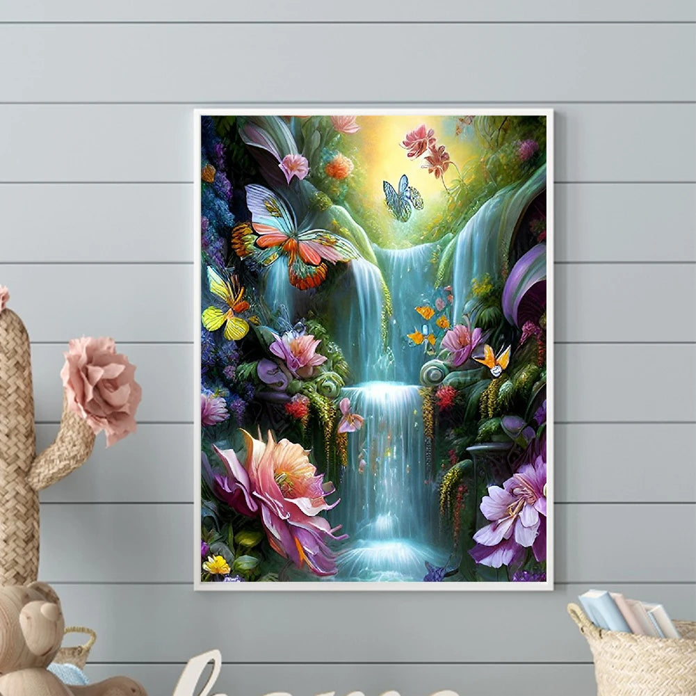 5D Diamond Painting Kit – Stunning Waterfall Art for Home Décor