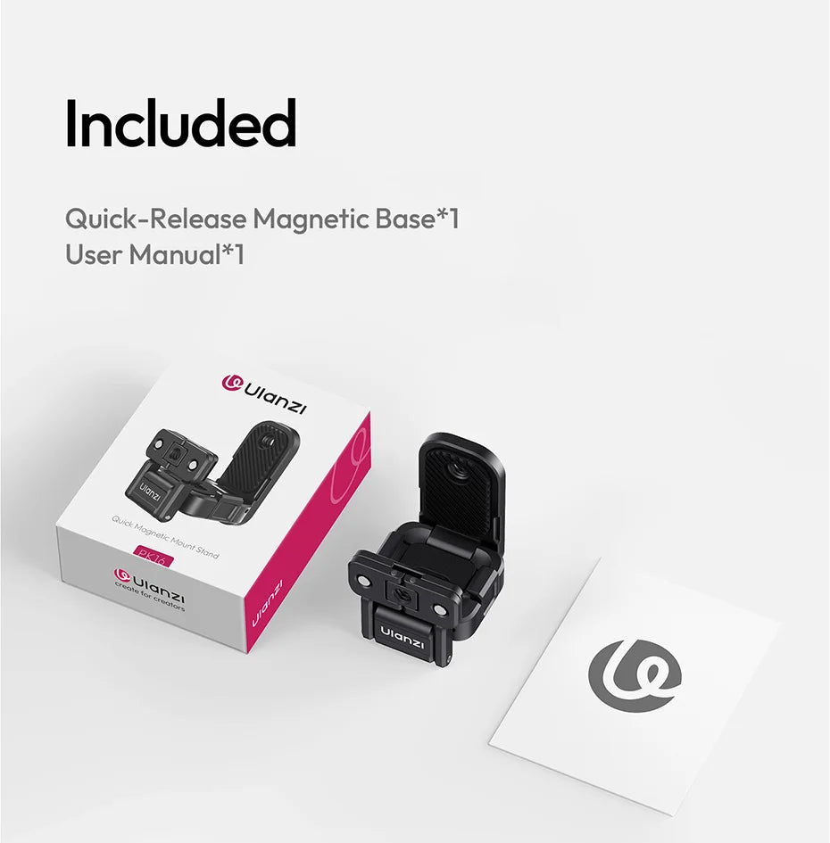 Ulanzi PK16 Magnetic Grip Adapter for DJI Pocket 3 & Action Cameras