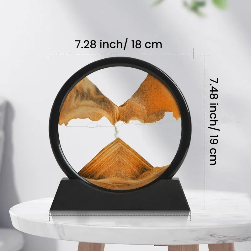 Beautiful 3D Hourglass Moving Sand Art for Relaxing Home Office Decor