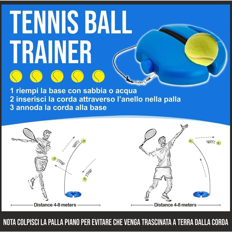 Adjustable Tennis & Pickleball Rebound Trainer for Solo Practice