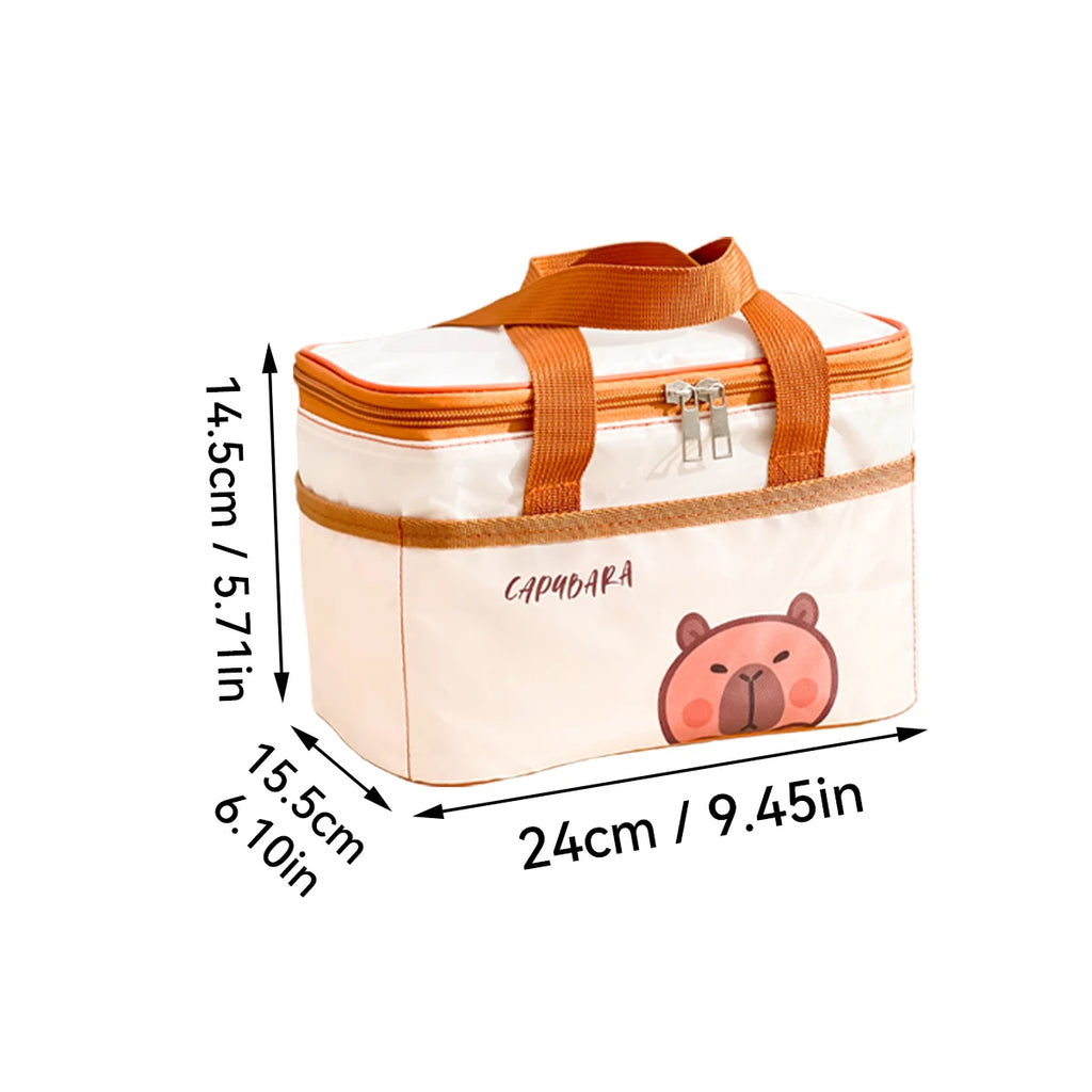 Capybara Thermal Insulated Lunch Bag - Kids & Students