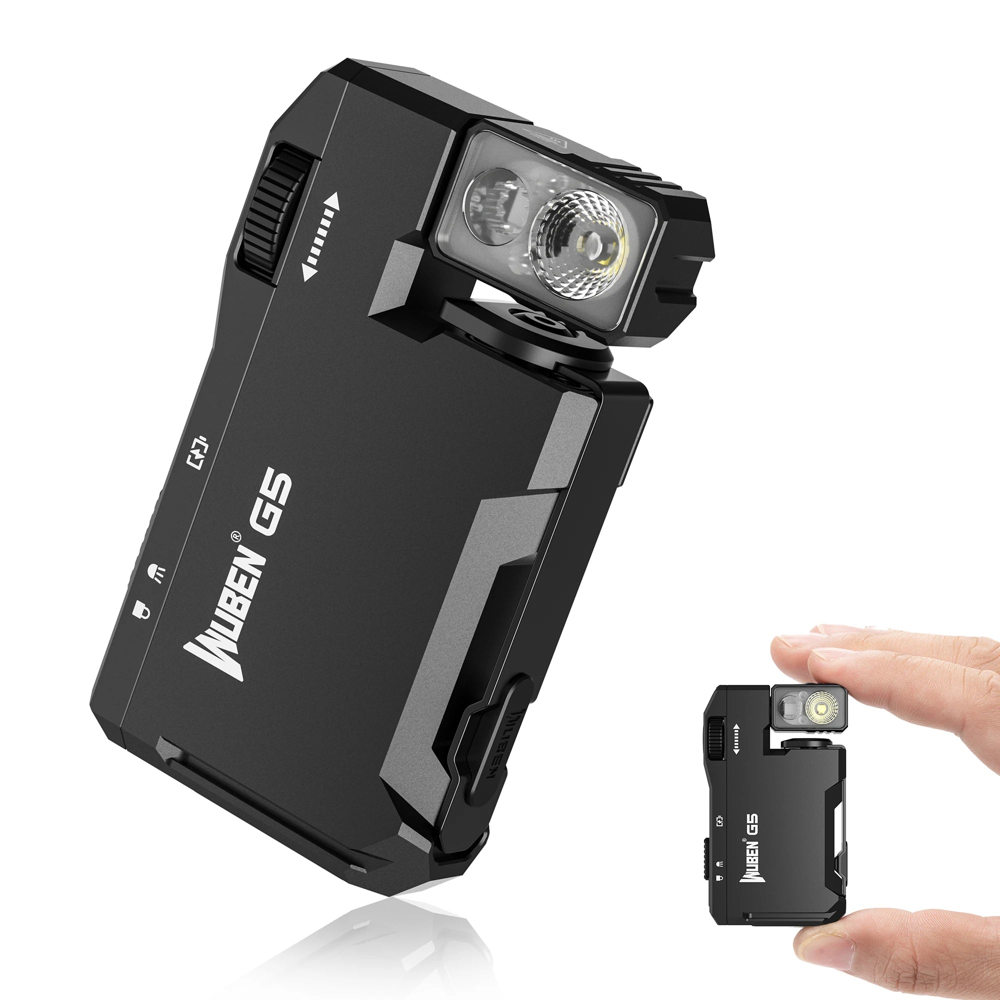 WUBEN G5 Rechargeable 400 Lumens EDC Flashlight with RGB Light