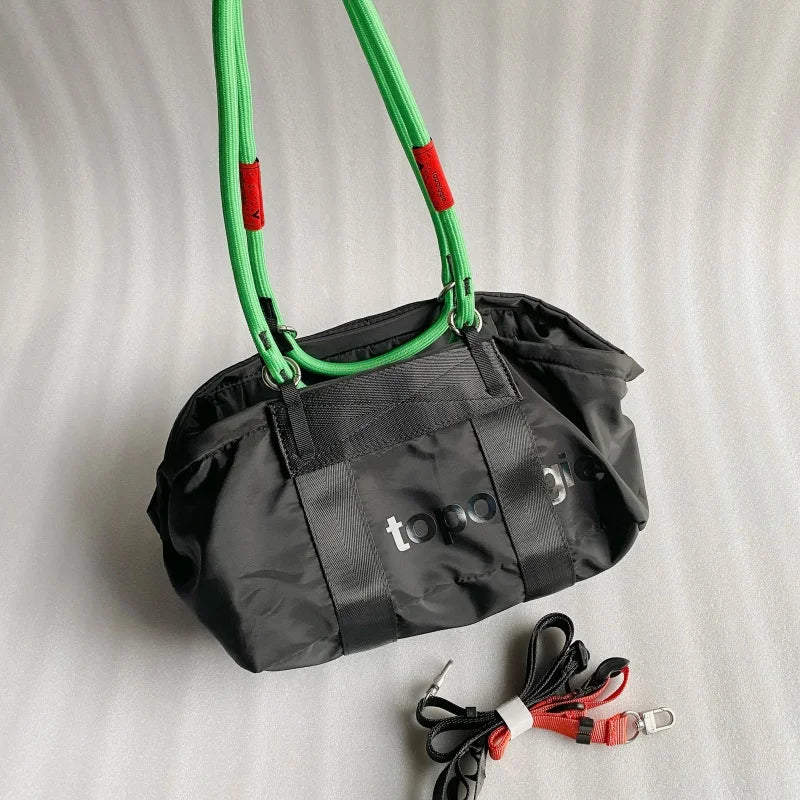 Elegant Water-Resistant Nylon Travel Duffle Bag for Short Trips