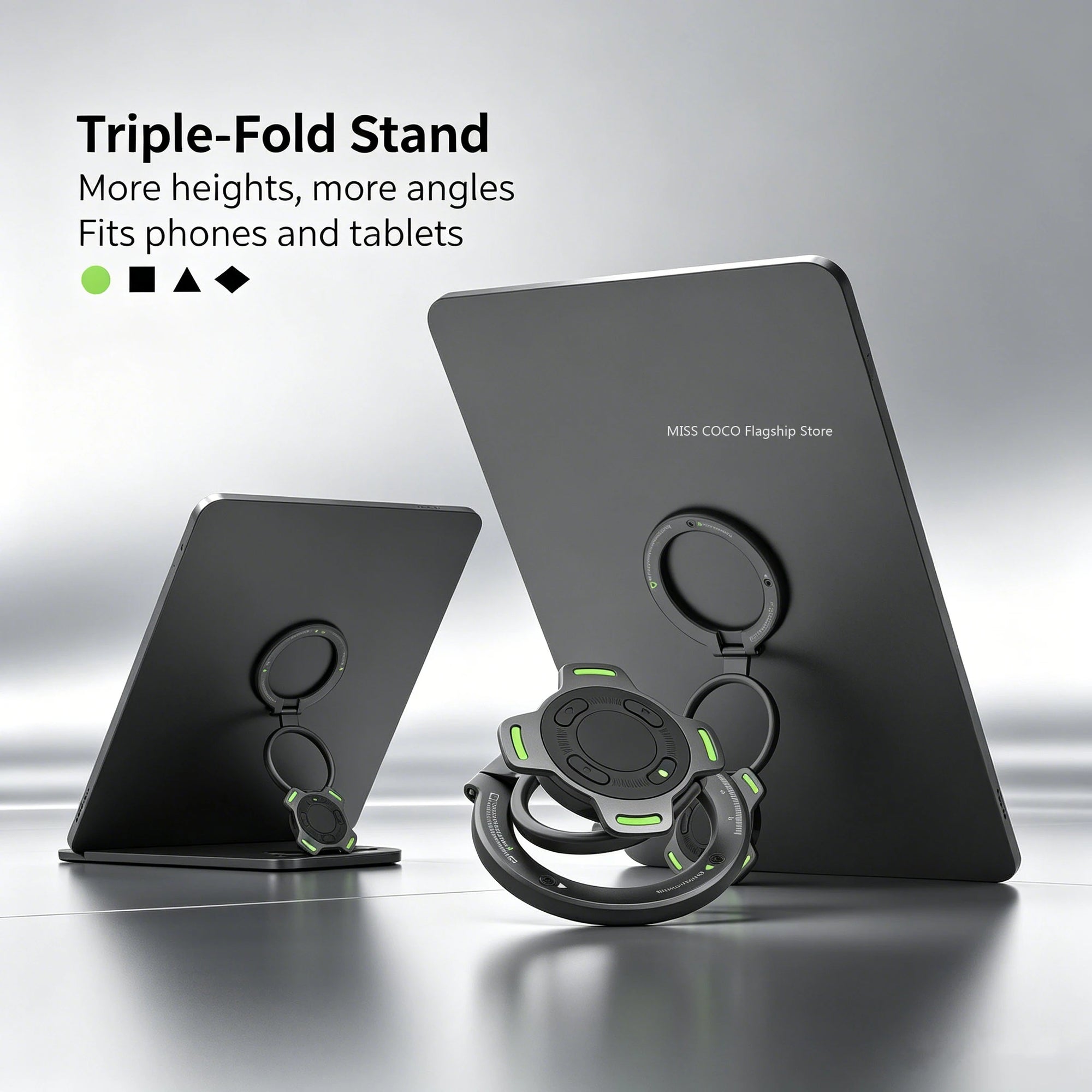 Double-Sided Magnetic Finger Ring Holder for Phone – Portable & Versatile