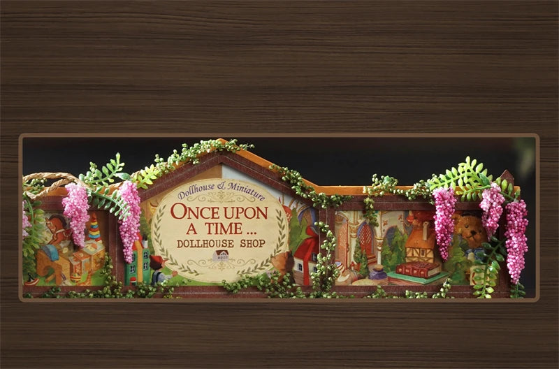 DIY Fairy-Tale Wonderhouse Wooden Miniature Dollhouse Kit with Furniture