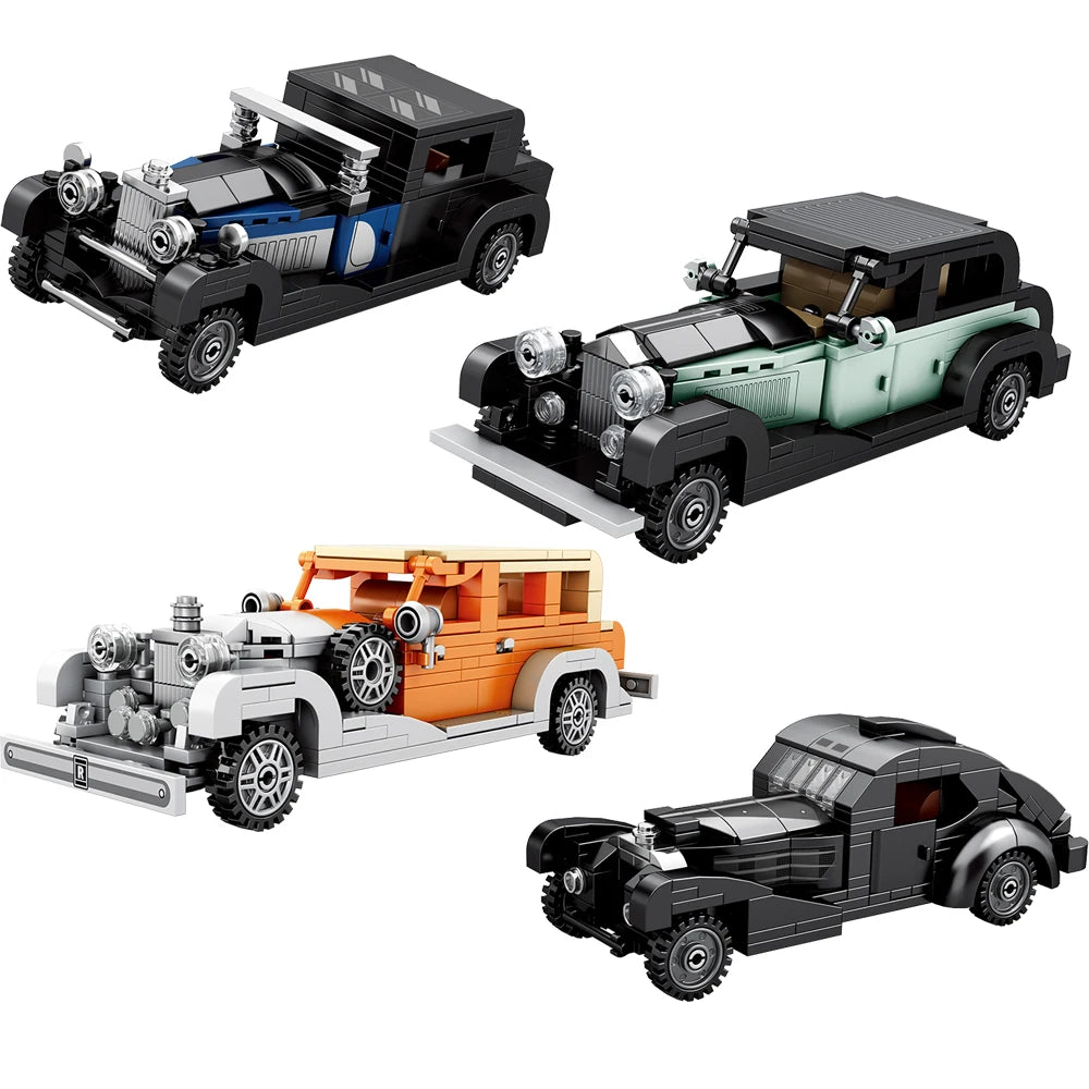 2024 Classic Vintage Racing Car Building Blocks - Super Sport Toy