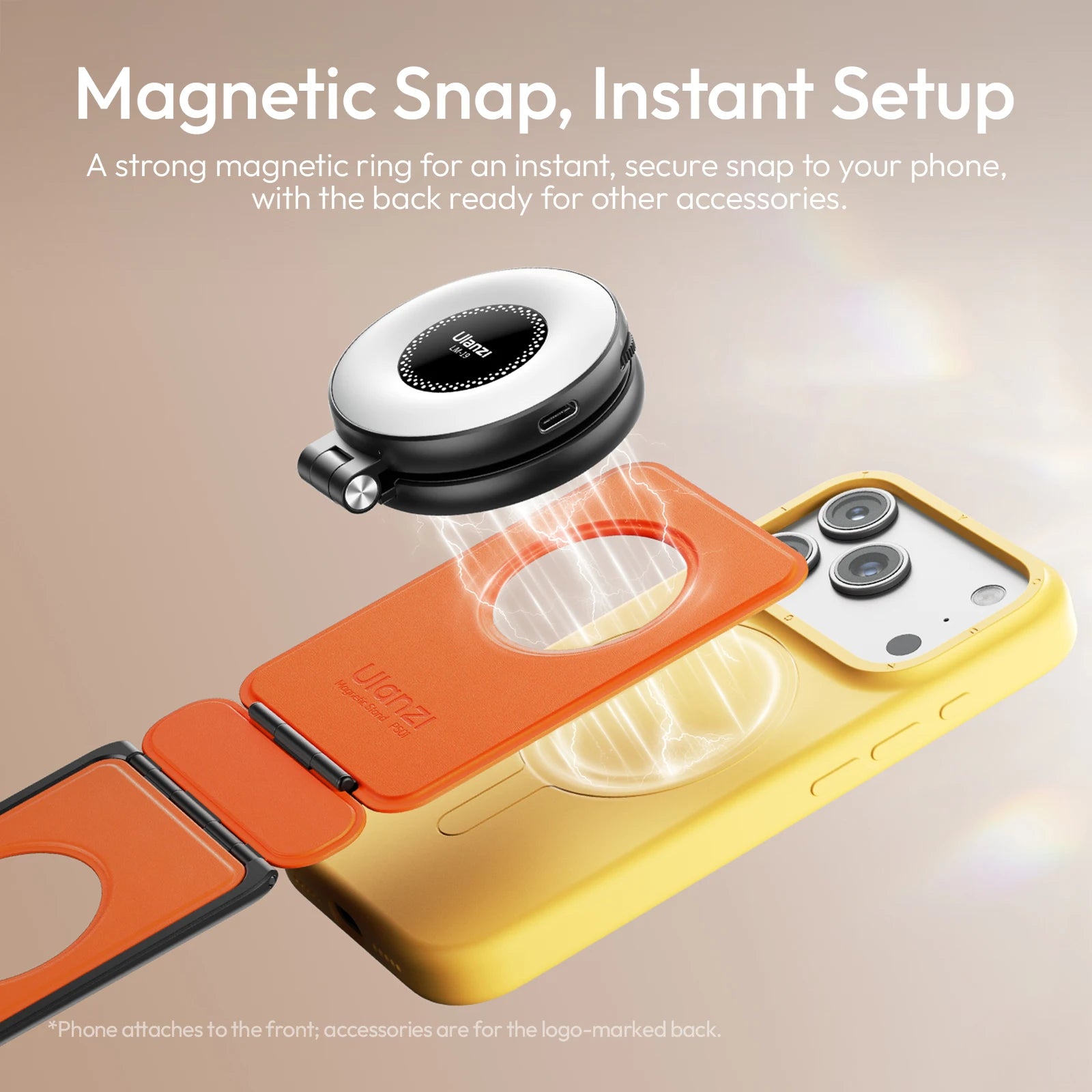 Ulanzi PS01 Magnetic Tripod & Selfie Stick for iPhones - Portable & Hangable