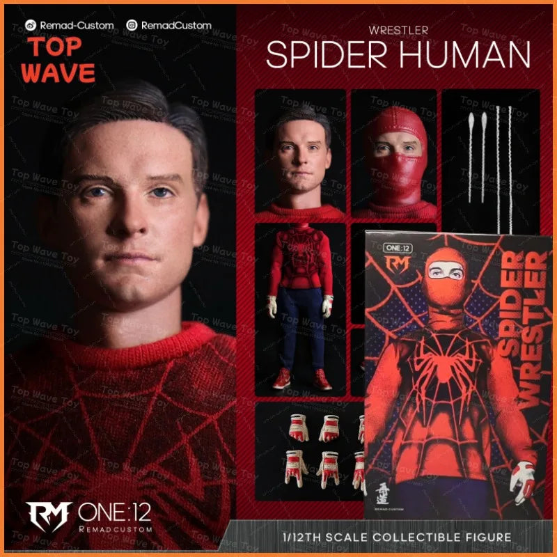 Tobey Maguire Spider Print Cloth Action Figure - 1/12 Scale