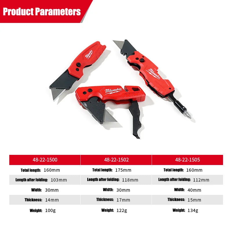 Milwaukee 6-in-1 Folding Utility Knife - Versatile & Durable