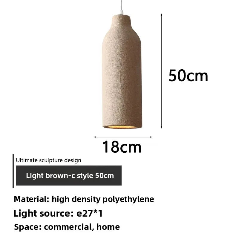Elegant Japanese Wabi Sabi LED Pendant Lamp for Dining & Kitchen