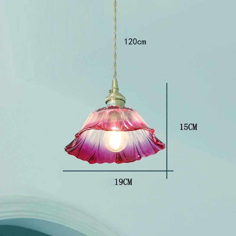 Elegant French Glass Chandelier - Colorful Tiffany Lighting