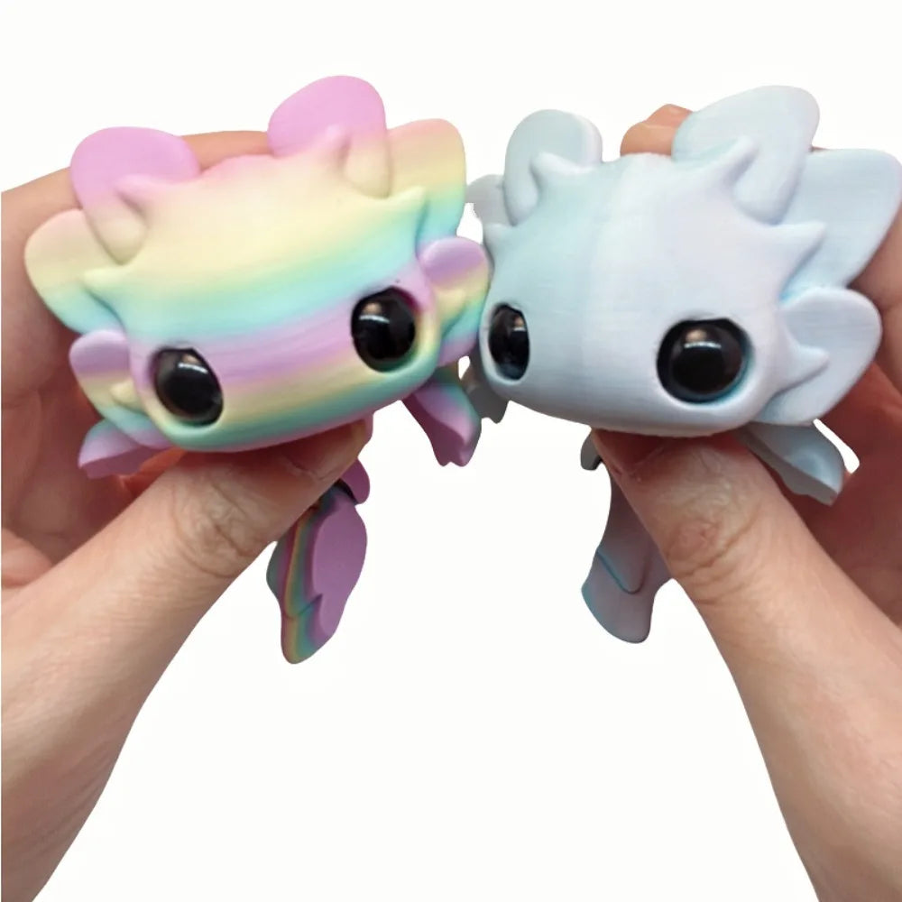 3D Printed Salamander Figures - Movable Toys for Kids & Home Decor