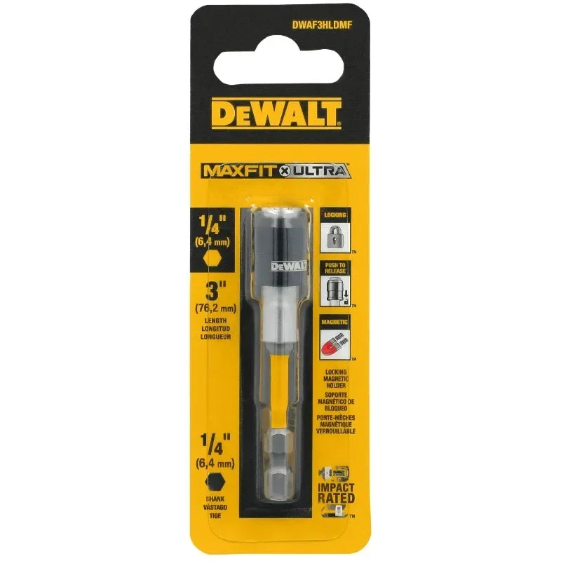 DEWALT MAXFIT 1/4" Hex 3" Magnetic Bit Holder for Ultimate Grip