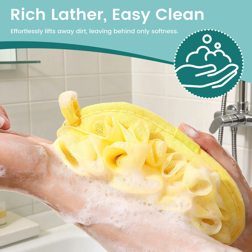 Cute Dinosaur 2-in-1 Bath Flower & Scrub Cloth for Kids