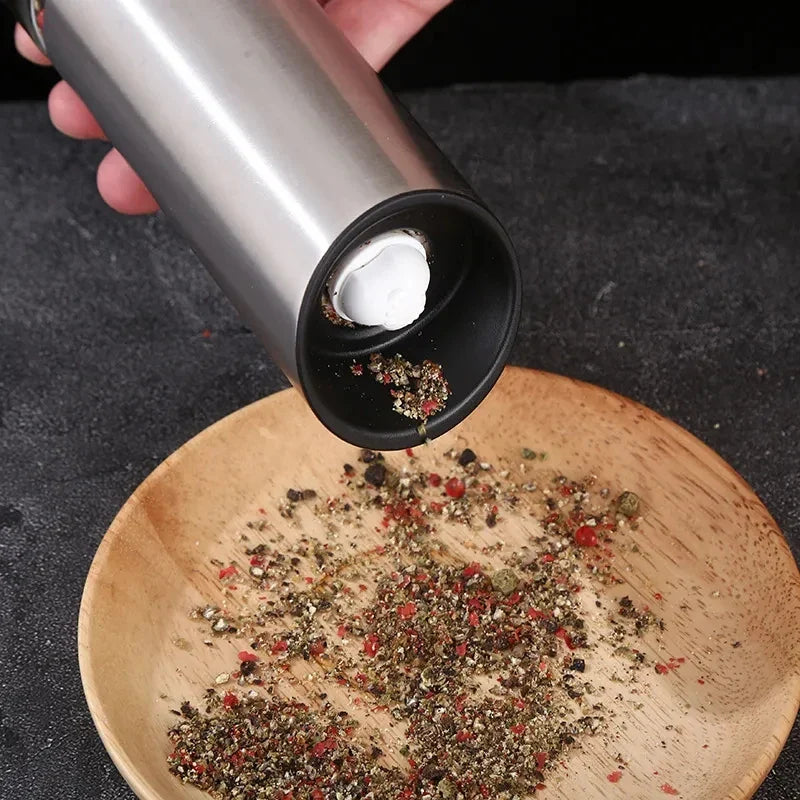 USB Rechargeable Electric Salt & Pepper Grinder Set - Effortless Spice Mill