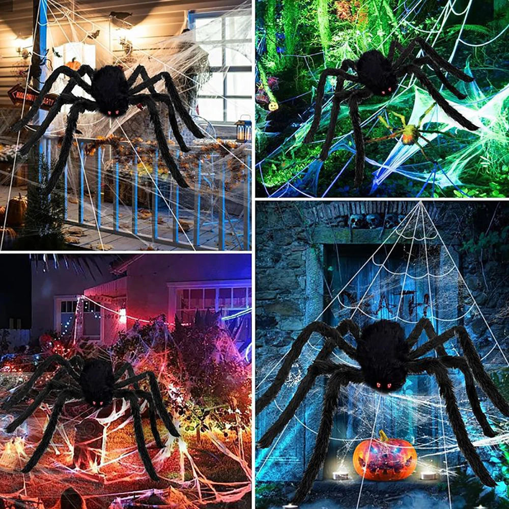 5m Plush Spider Web - Perfect Halloween Outdoor Decoration