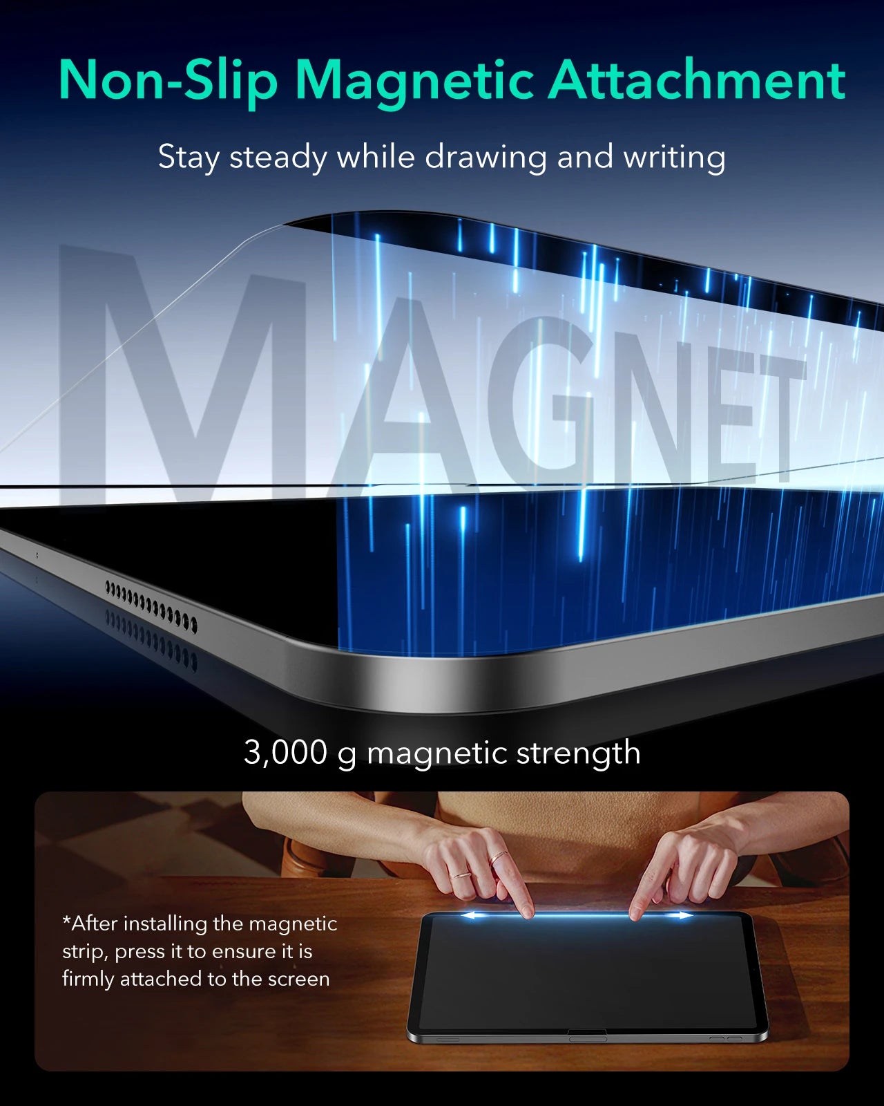 ESR iPad Pro & Air Magnetic Screen Protector - Paper-like, Removable