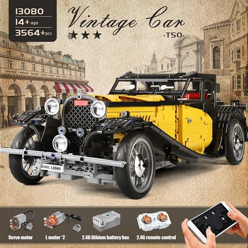 MOULD KING Motorized T50 Classic Car Building Blocks Set