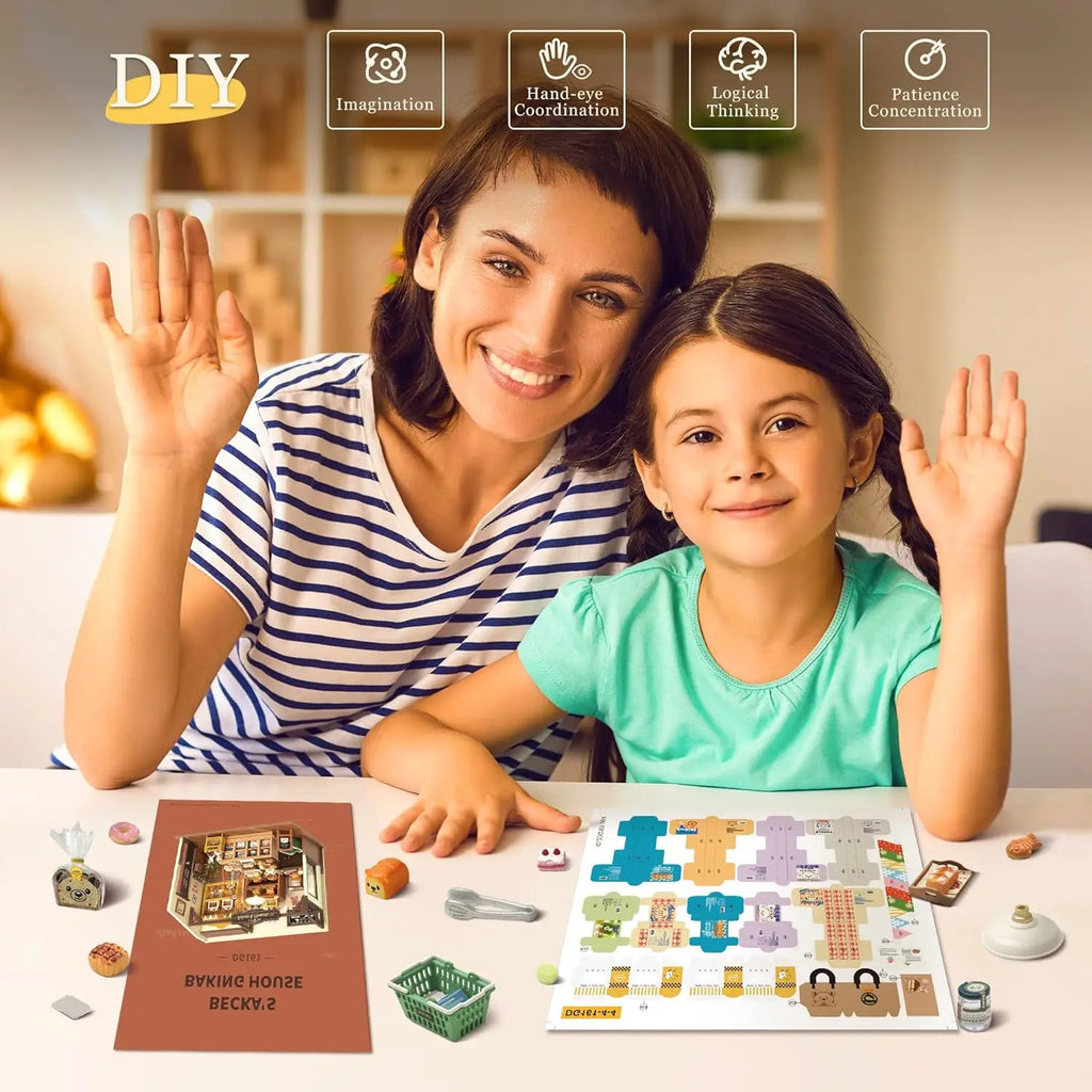 Becka's Baking House 3D Puzzle Kit - Creative Miniature Dollhouse