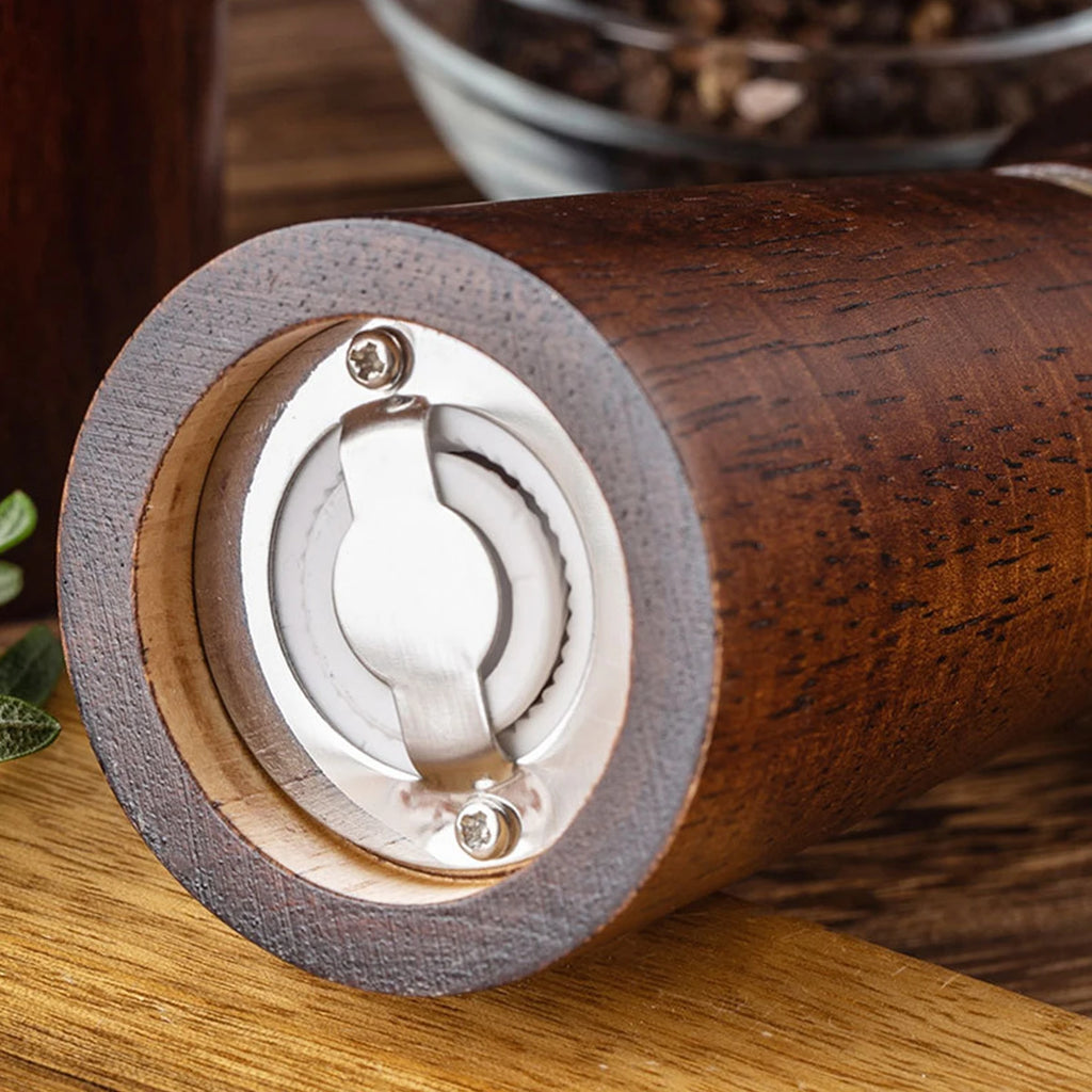 Antique Wood Pepper Mill - Stylish Salt and Pepper Grinder