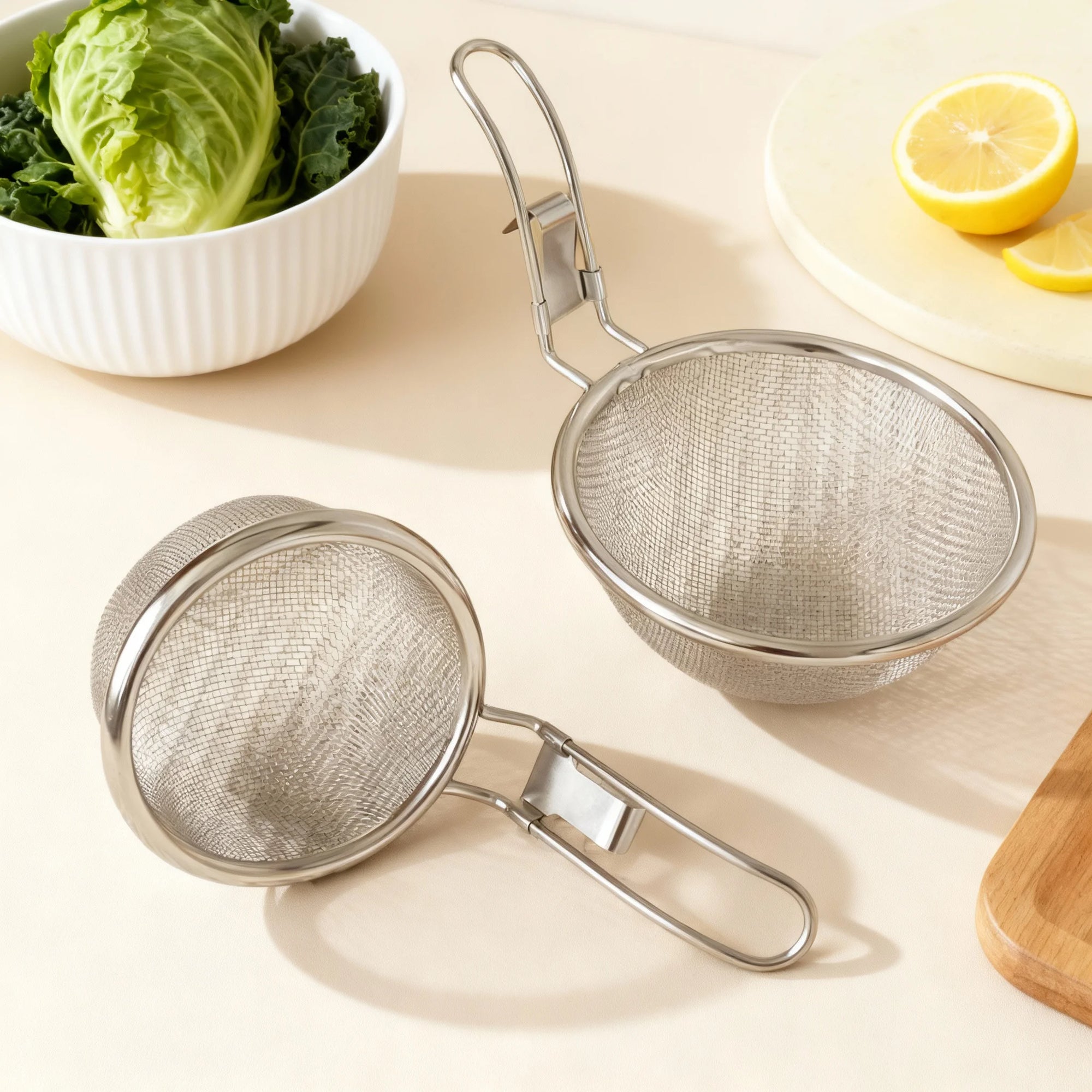 304 Stainless Steel Colander - Multi-functional Kitchen Strainer