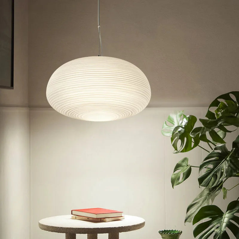 Elegant LED Cocoon Pendant Light - Modern Wabi-Sabi Design