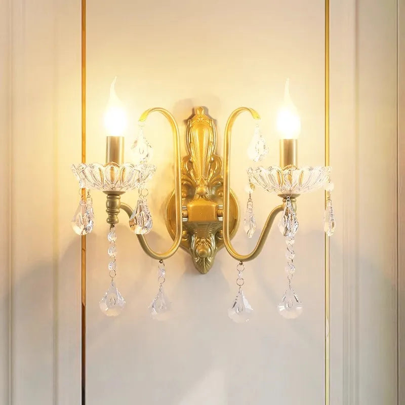 Elegant Crystal Wall Lamp - Modern Zinc Alloy Design for Any Room