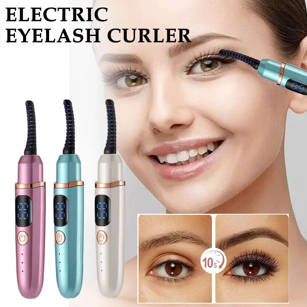 Rechargeable Heated Eyelash Curler with Digital Display & 3 Temperatures