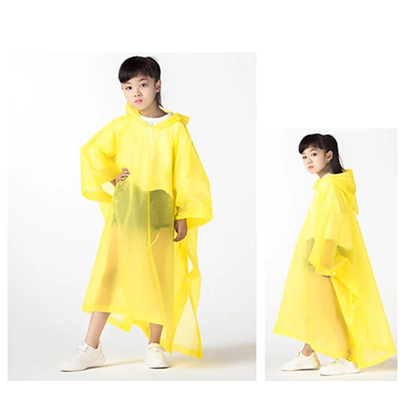 Lightweight Kids Raincoat - Waterproof Pullover for Outdoor Adventures