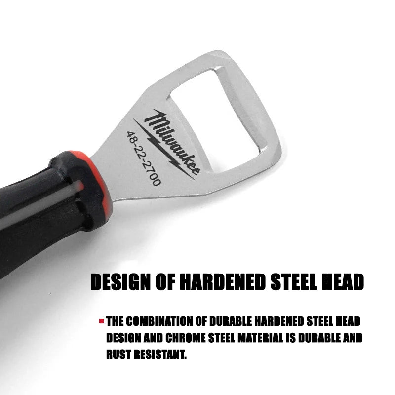 Milwaukee Heavy-Duty Bottle Opener – Industrial Grade Steel, Non-Slip Grip