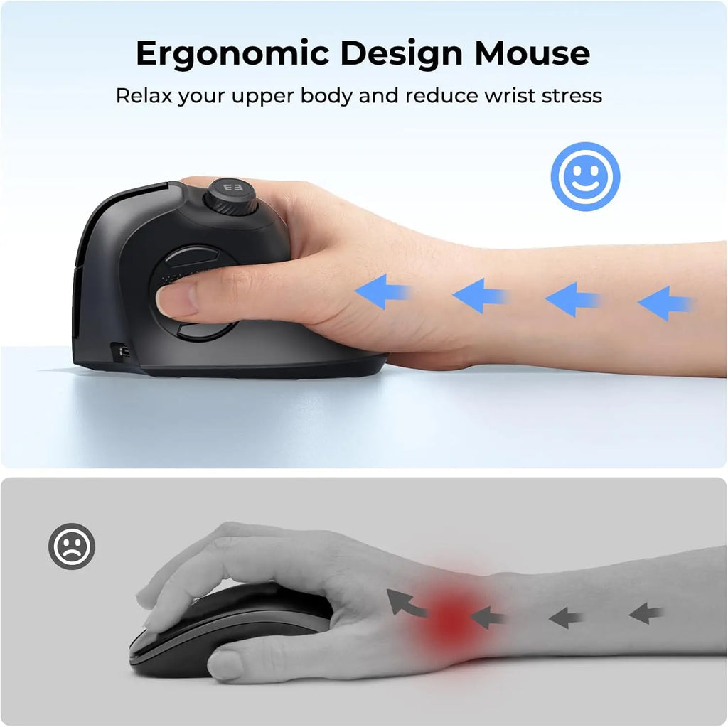 seenda Ergonomic Wireless Mouse with Multi-Device Volume Control