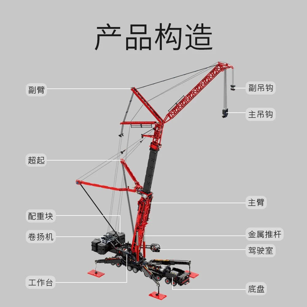 10400Pcs Motorized Mobile Crane Building Blocks - Educational Toy Set