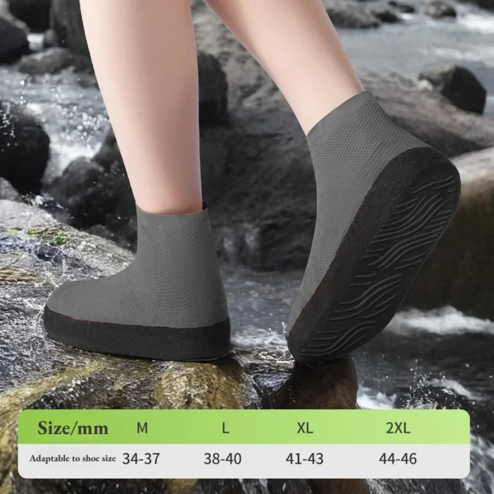 Waterproof Anti-Slip Shoe Covers for Rainy Days - Reusable & Unisex