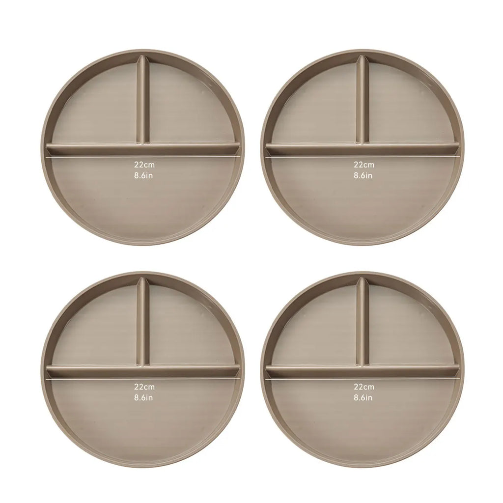 Divided Round Reusable Food Plate - Dishwasher & Microwave Safe