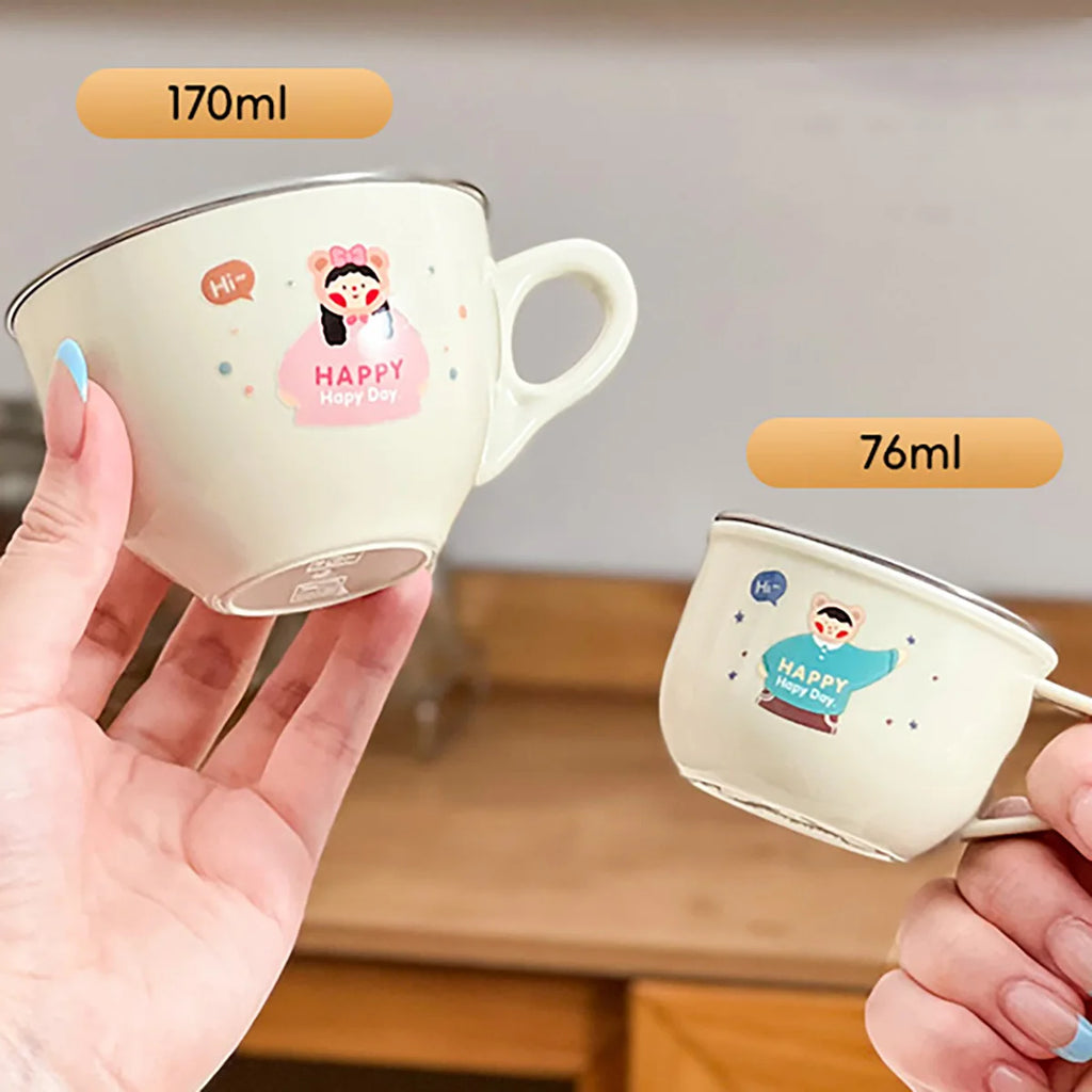 Double Wall Stainless Steel Kids Coffee Tumbler Cup