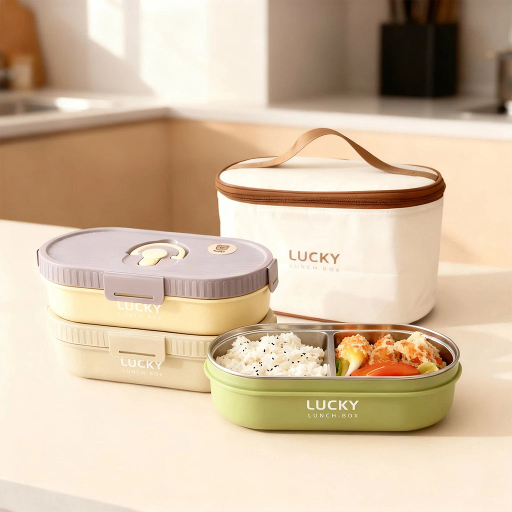 850ML Stainless Steel Thermal Bento Lunch Box - Perfect for Kids