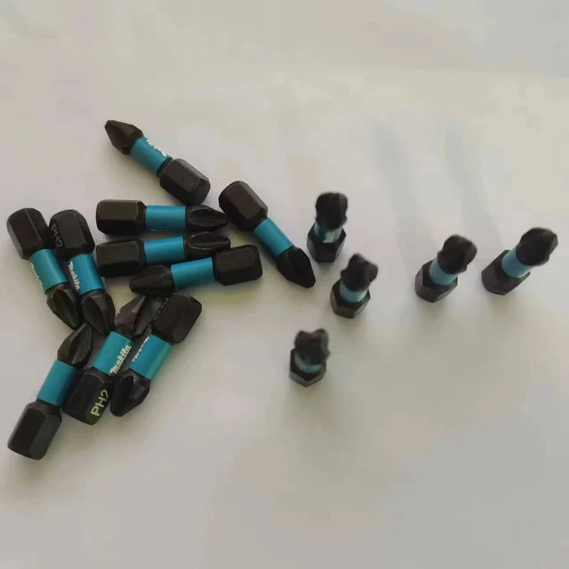 Makita PH2 25MM Impact Screwdriver Bits - 10PC High-Speed Steel Set