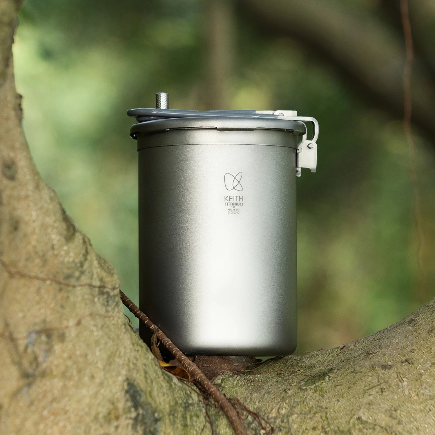 1.8L Titanium Outdoor Pressure Cooker - Lightweight & Eco-Friendly